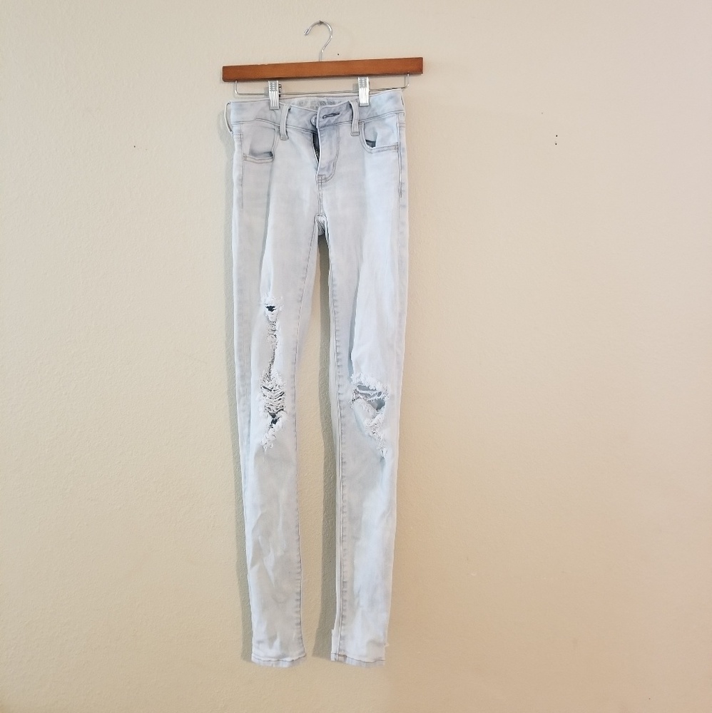 American Eagle skinny ripped jegging- long